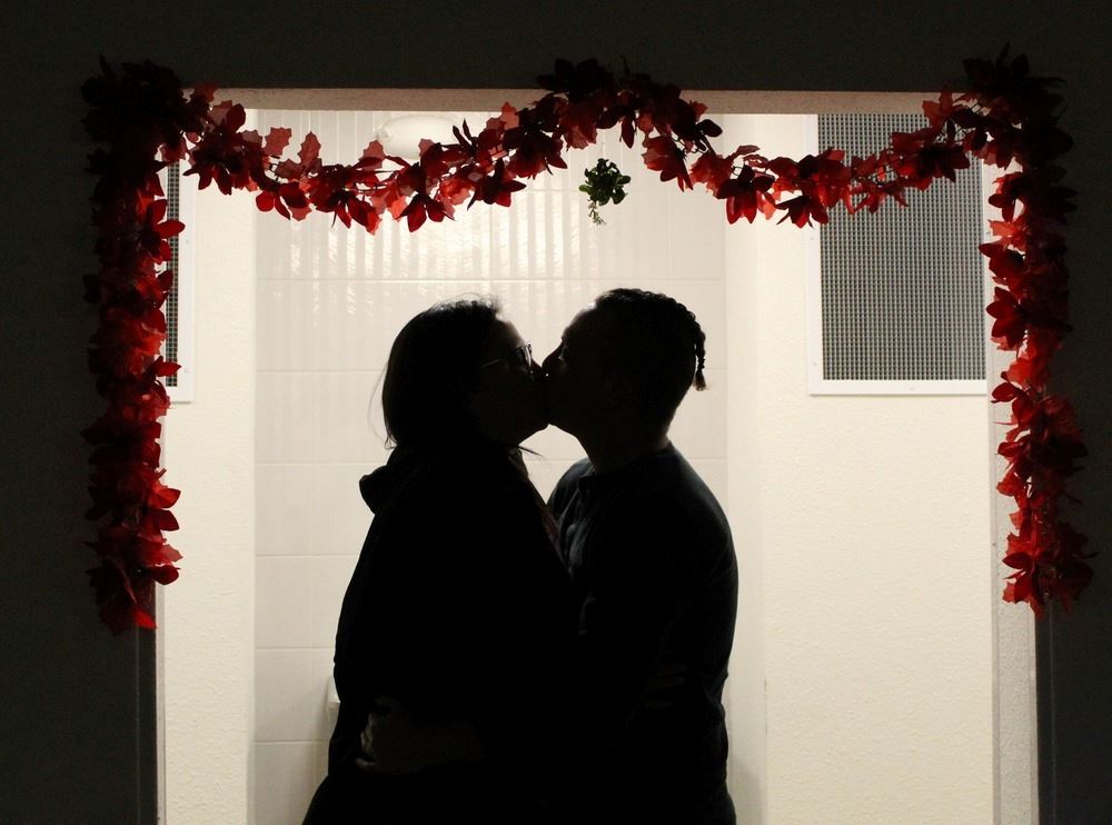 Kissing Under Mistletoe (JPEG)